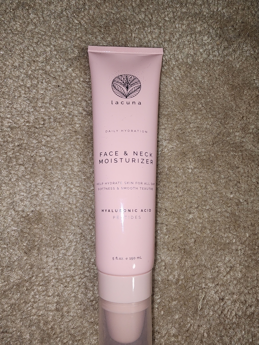 Lacuna Pink Face & Neck Moisturizer  Daily Hydration w/ Hyaluronic Acid 5oz $20
